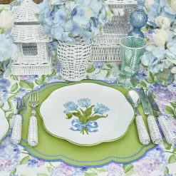 Blue Tulip Dinner Plates (Set Of 4)|Mrs. Alice Discount