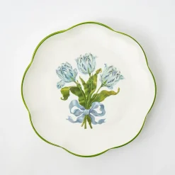 Blue Tulip Dinner Plates (Set Of 4)|Mrs. Alice Discount