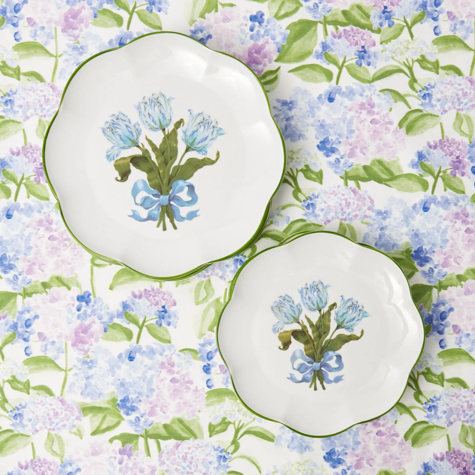 Blue Tulip Starter Plates (Set Of 4)|Mrs. Alice Sale