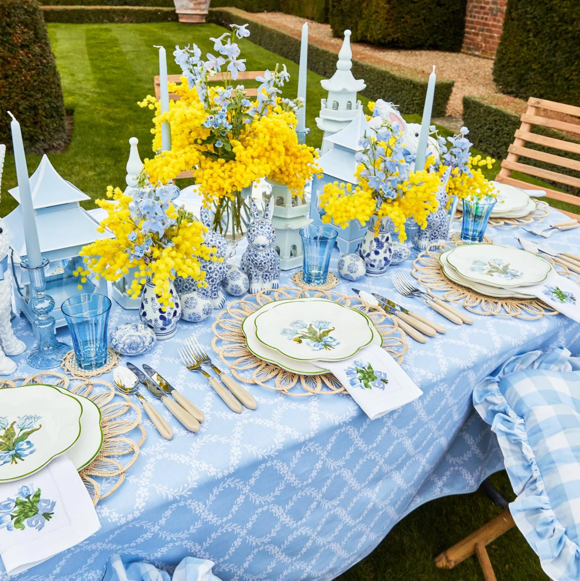 Blue Tulip Starter Plates (Set Of 4)|Mrs. Alice Sale