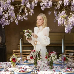 Blue With Red Scallop Placemats & Napkins (Set Of 4)|Mrs. Alice Discount