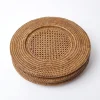 Brown Rattan Charger Plates (Set Of 4)|Mrs. Alice Discount