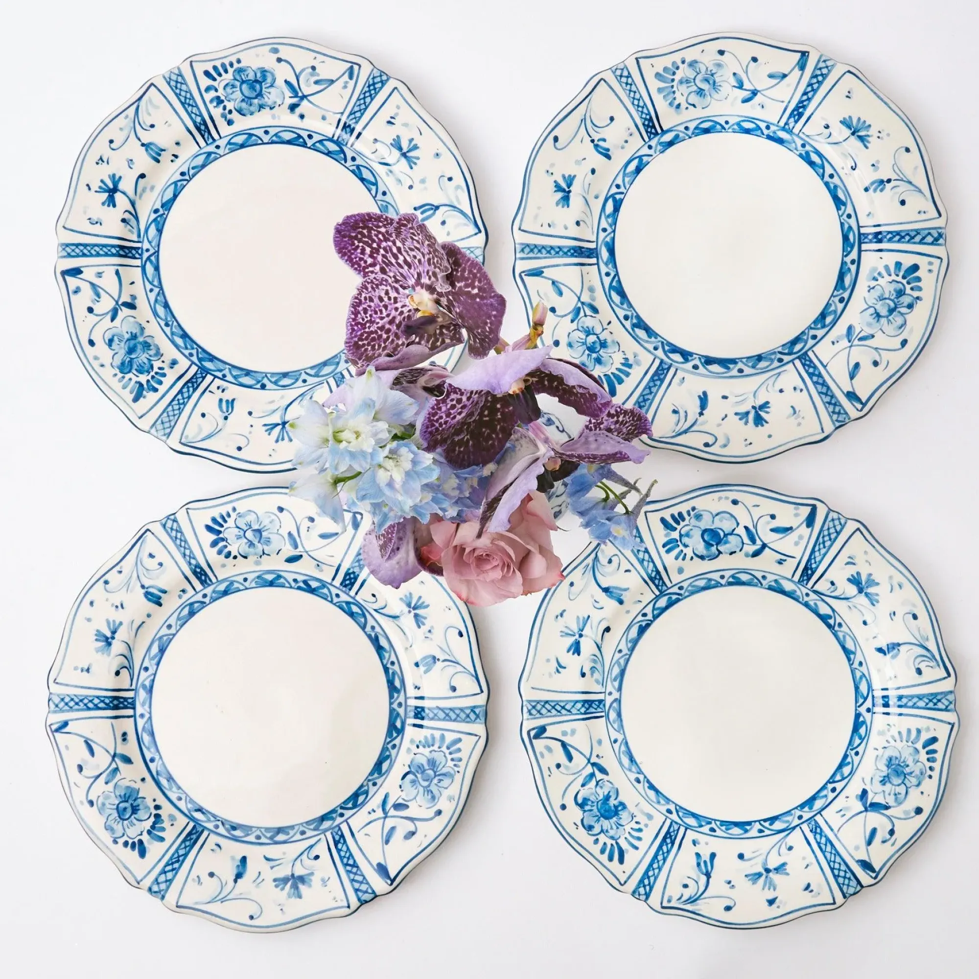Cadiz Hand Painted Dinner Plates (Set Of 4)|Mrs. Alice Sale