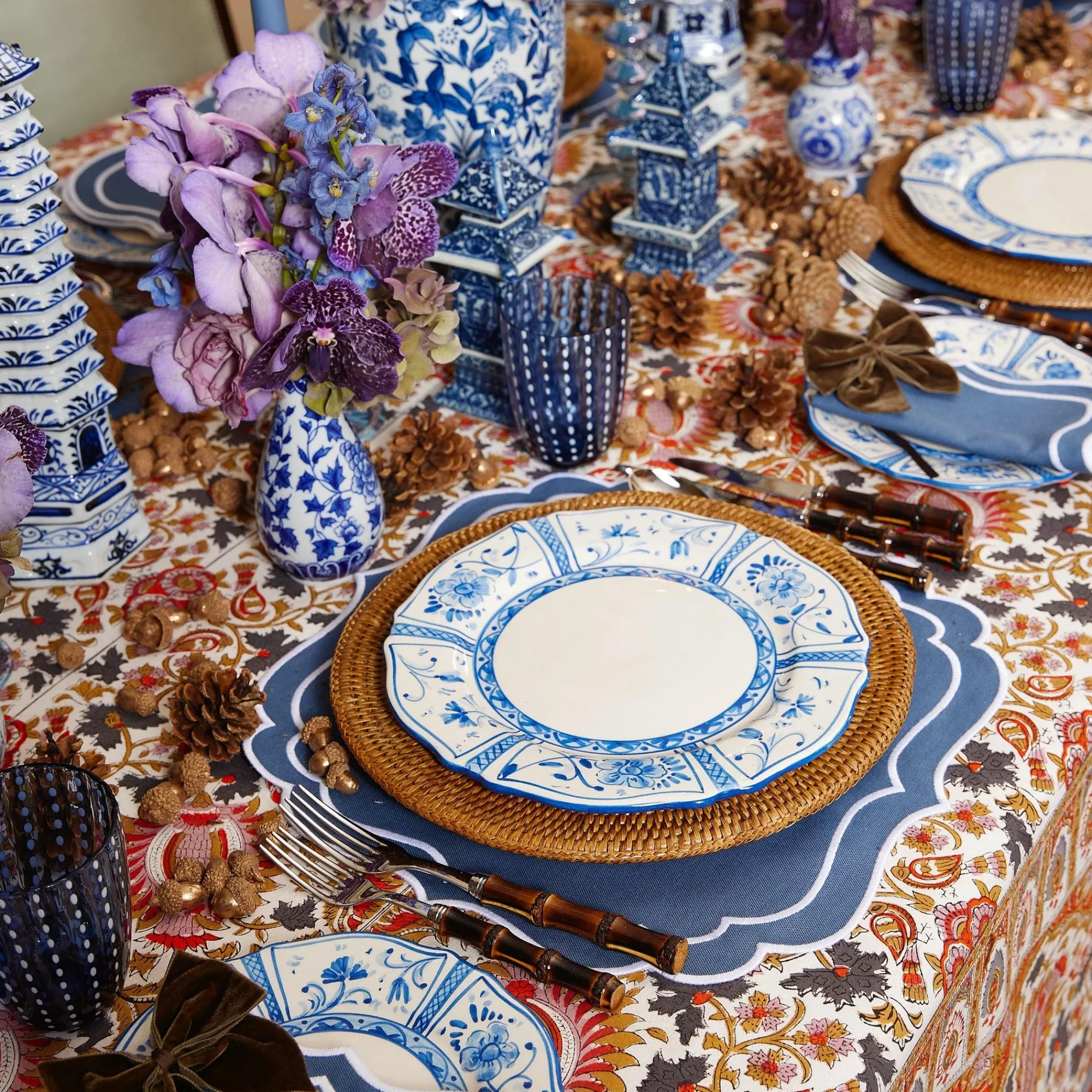 Cadiz Hand Painted Dinner Plates (Set Of 4)|Mrs. Alice Sale