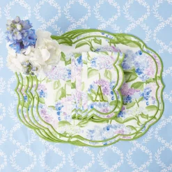 Camilla Hydrangea Placemats & Napkins (Set Of 4)|Mrs. Alice Online