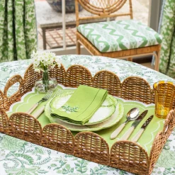 Cecily Green Tray Liner|Mrs. Alice Outlet
