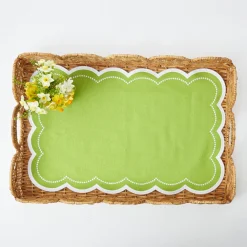 Cecily Green Tray Liner|Mrs. Alice Outlet