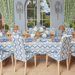 Charlotte Blue Ikat Dining Chair|Mrs. Alice New