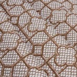 Chestnut Brown Bamboo Trellis Fabric|Mrs. Alice New