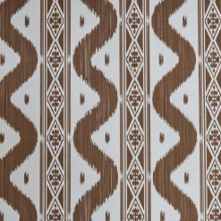 Chestnut Brown Ikat Stripe Fabric|Mrs. Alice Outlet