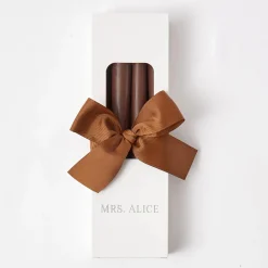 Chocolate Brown Candles (Set Of 8)|Mrs. Alice