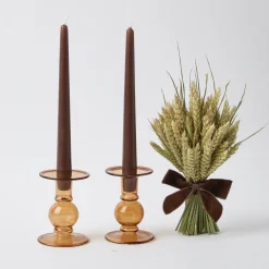 Chocolate Brown Candles (Set Of 8)|Mrs. Alice