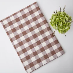 Chocolate Gingham Tablecloth|Mrs. Alice Online
