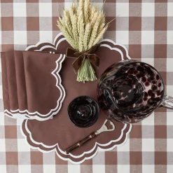 Chocolate Gingham Tablecloth|Mrs. Alice Online