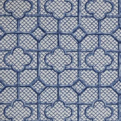 Cobalt Blue Bamboo Trellis Fabric|Mrs. Alice Online