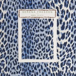 Cobalt Blue Leopard Fabric|Mrs. Alice Clearance