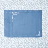 Coral Blue Linen Placemats (Set Of 4)|Mrs. Alice Clearance