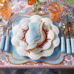 Coral Dinner & Starter Plates (Set Of 8)|Mrs. Alice Online