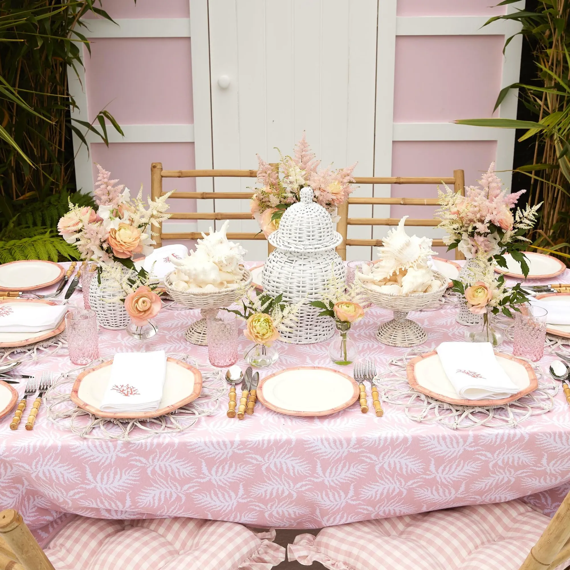 Coral Linen Napkins (Set Of 4)|Mrs. Alice Discount