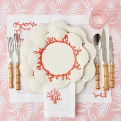 Coral Linen Placemats (Set Of 4)|Mrs. Alice