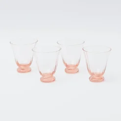 Coral Tulip Water Glass (Set Of 4)|Mrs. Alice Hot