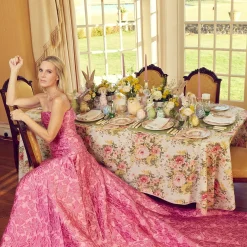 Dahlia Garland Dinner & Starter Plates (Set Of 8)|Mrs. Alice Sale