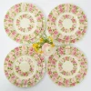 Dahlia Garland Dinner & Starter Plates (Set Of 8)|Mrs. Alice Clearance