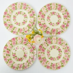 Dahlia Garland Dinner & Starter Plates (Set Of 8)|Mrs. Alice Clearance