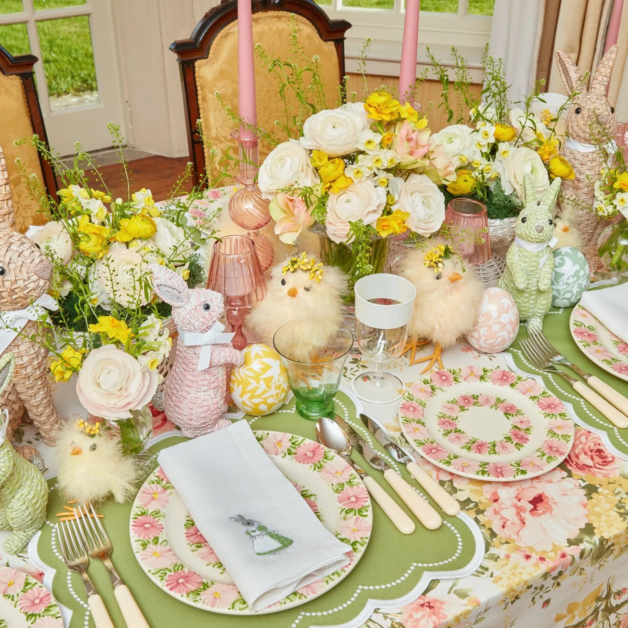 Dahlia Garland Dinner & Starter Plates (Set Of 8)|Mrs. Alice Clearance