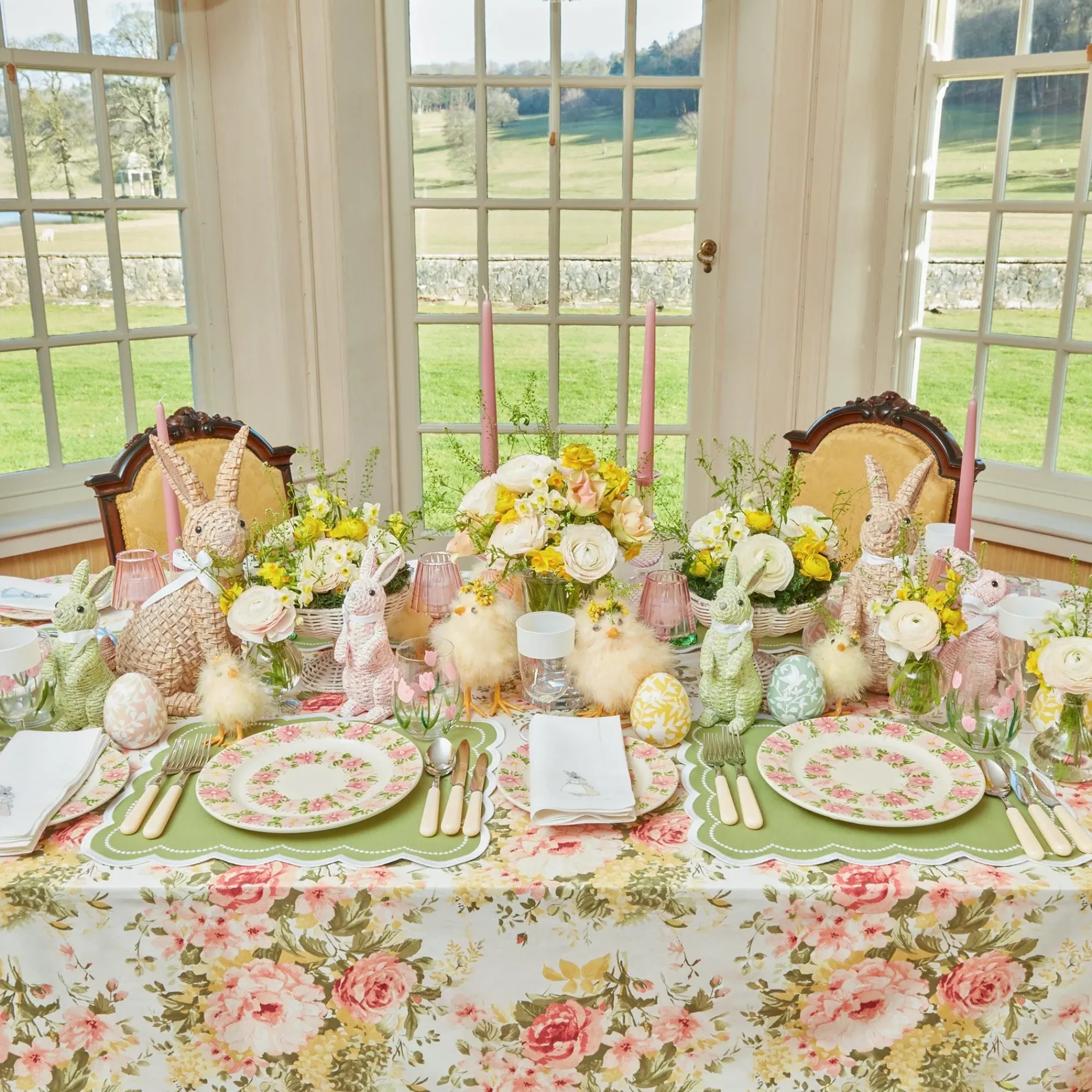 Dahlia Garland Dinner & Starter Plates (Set Of 8)|Mrs. Alice Clearance