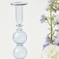 Delphine Blue Candle Holders (Pair)|Mrs. Alice Discount