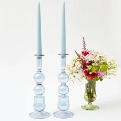 Delphine Blue Candle Holders (Pair)|Mrs. Alice Discount