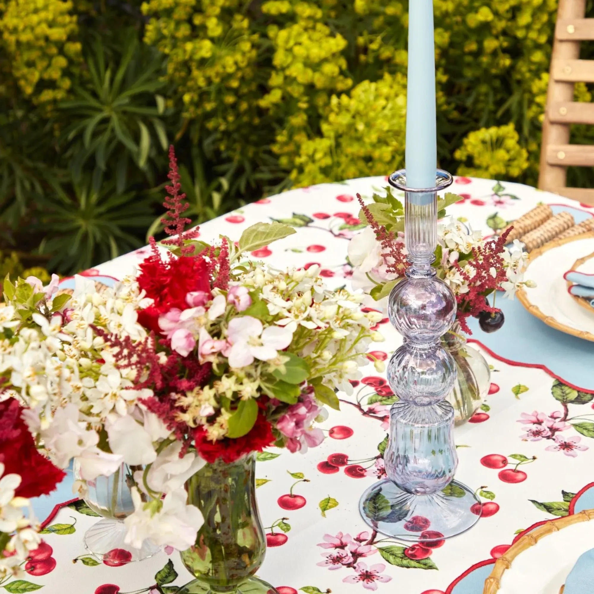 Delphine Blue Candle Holders (Pair)|Mrs. Alice Discount