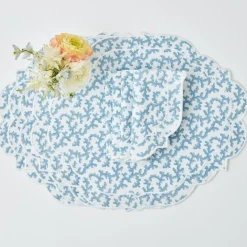 Edie Blue Coral Placemats (Set Of 4)|Mrs. Alice Sale