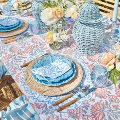 Edie Blue Coral Placemats & Napkins (Set Of 4)|Mrs. Alice Online