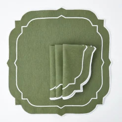 Edie Moss Green Napkins (Set Of 4)|Mrs. Alice