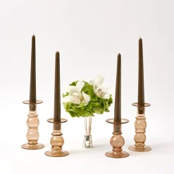 Elise Small Amber Candle Holder (Pair)|Mrs. Alice Sale