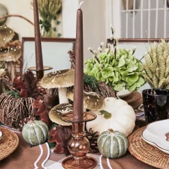 Elise Small Amber Candle Holder (Pair)|Mrs. Alice Sale