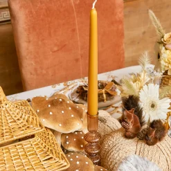 Elodie Chestnut Candle Holder (Pair)|Mrs. Alice Clearance