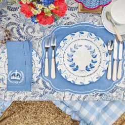 Eloise Blue Placemats & Coronation Napkins (Set Of 4)|Mrs. Alice Online