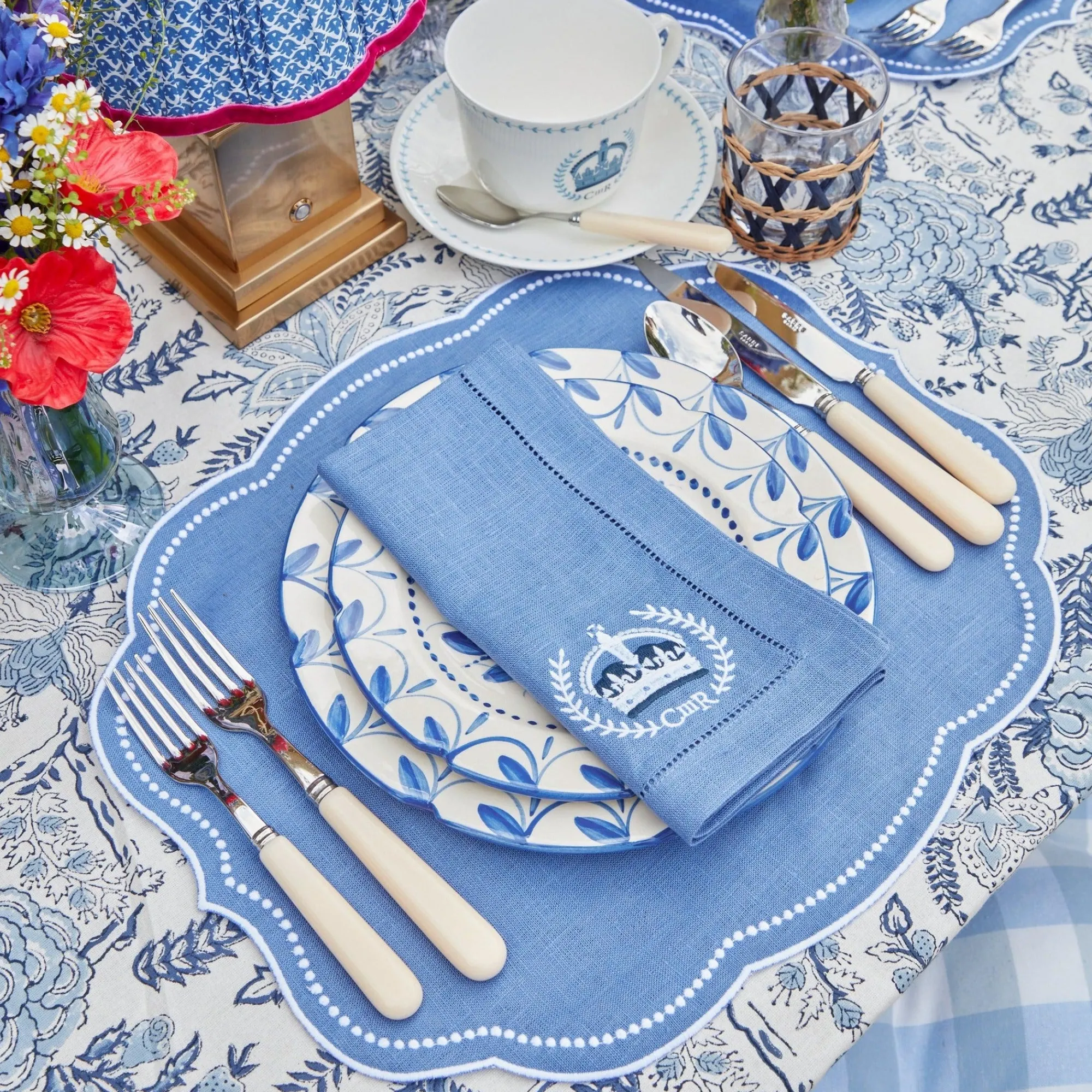 Eloise Blue Placemats (Set Of 4)|Mrs. Alice Sale