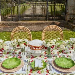 Elsa White & Green Napkins (Set Of 4)|Mrs. Alice Best