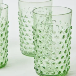Emerald Hobnail Glasses & Jug Set|Mrs. Alice Sale