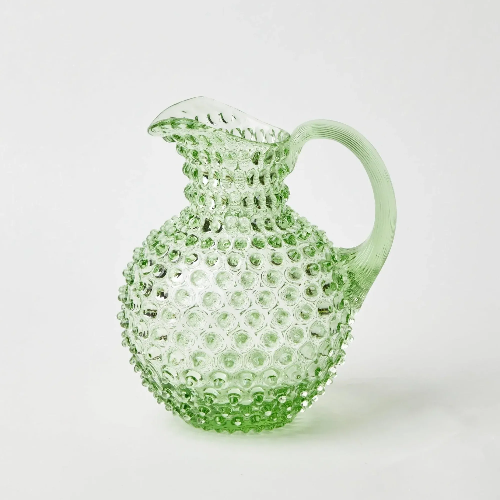Emerald Hobnail Jug|Mrs. Alice Hot