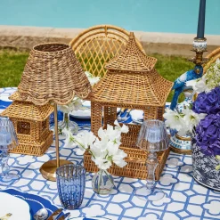 Extra Large Natural Rattan Pagoda Lantern|Mrs. Alice Best