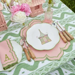 Fleur Pink Placemats & Napkins (Set Of 4)|Mrs. Alice Clearance