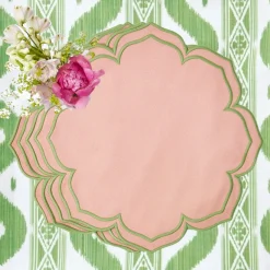 Fleur Pink Placemats (Set Of 4)|Mrs. Alice Hot
