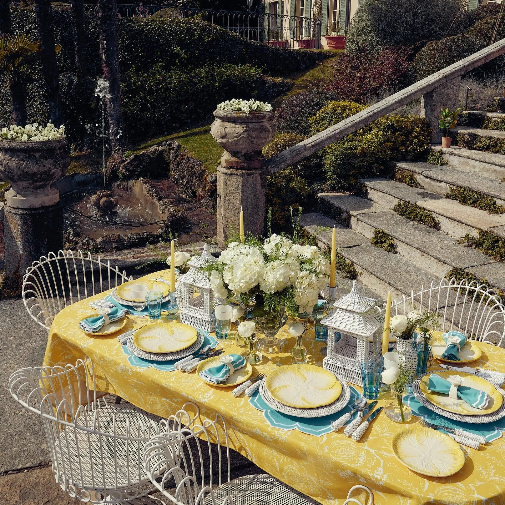 Fleur Turquoise Placemats (Set Of 4)|Mrs. Alice Hot