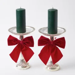 Forest Green Pillar Candles (Pair)|Mrs. Alice Online