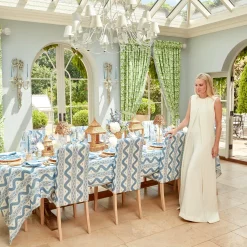 French Blue Garland Dinner Plates (Set Of 4)|Mrs. Alice